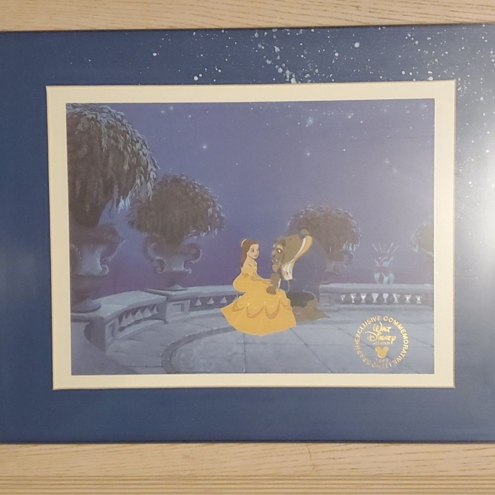 Walt Disney studios Beauty And The Beast 1992 exclusive commemorative lithograph
